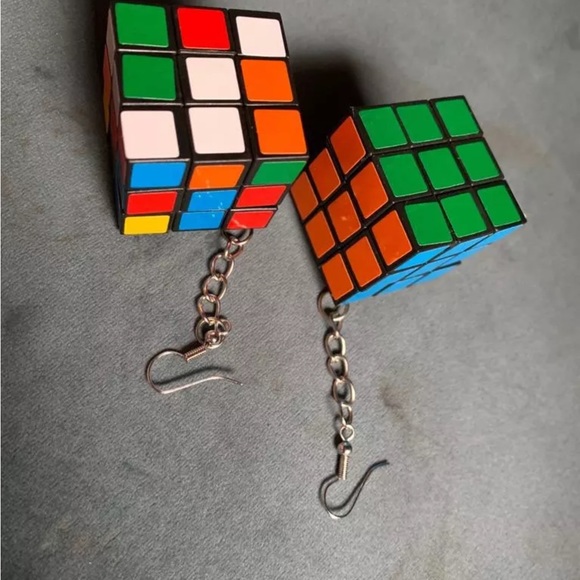 Rubik’s Cube “So Cute” Hanging Earrings! - Picture 10 of 11